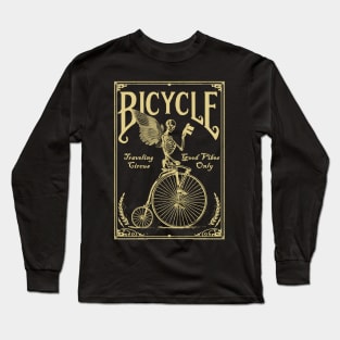 Cool Tees Vintage Bicycle Skull Long Sleeve T-Shirt